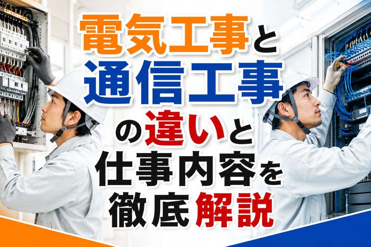 電気工事と通信工事の違いと仕事内容を徹底解説